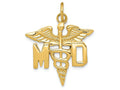 FJC Finejewelers 14k Yellow Gold Large M.d. Caduceus Charm