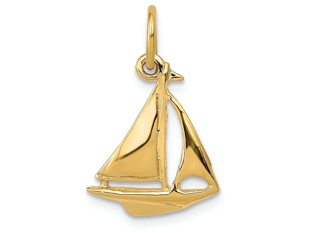 FJC Finejewelers 14k Yellow Gold Sailboat Charm