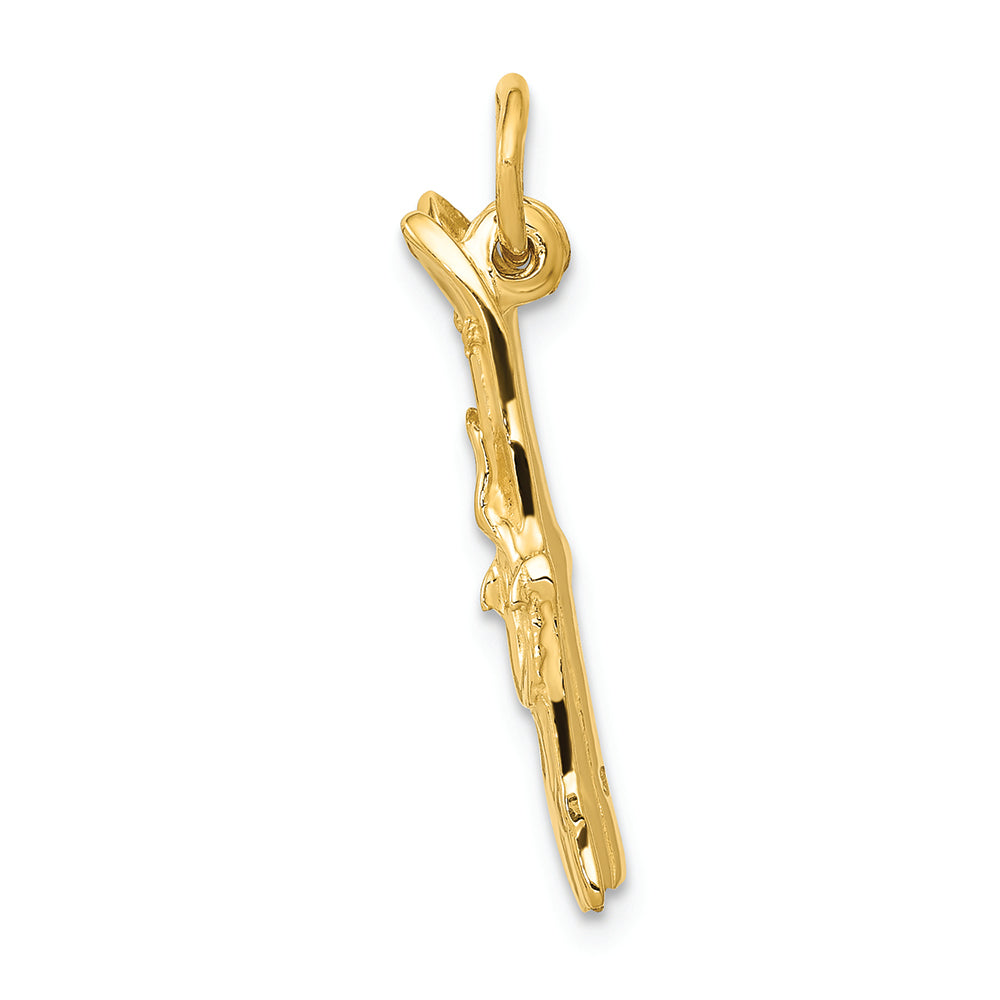 FJC Finejewelers 14k Yellow Gold Pair Of Skis Charm