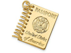 FJC Finejewelers 14k Yellow Gold Passport Charm