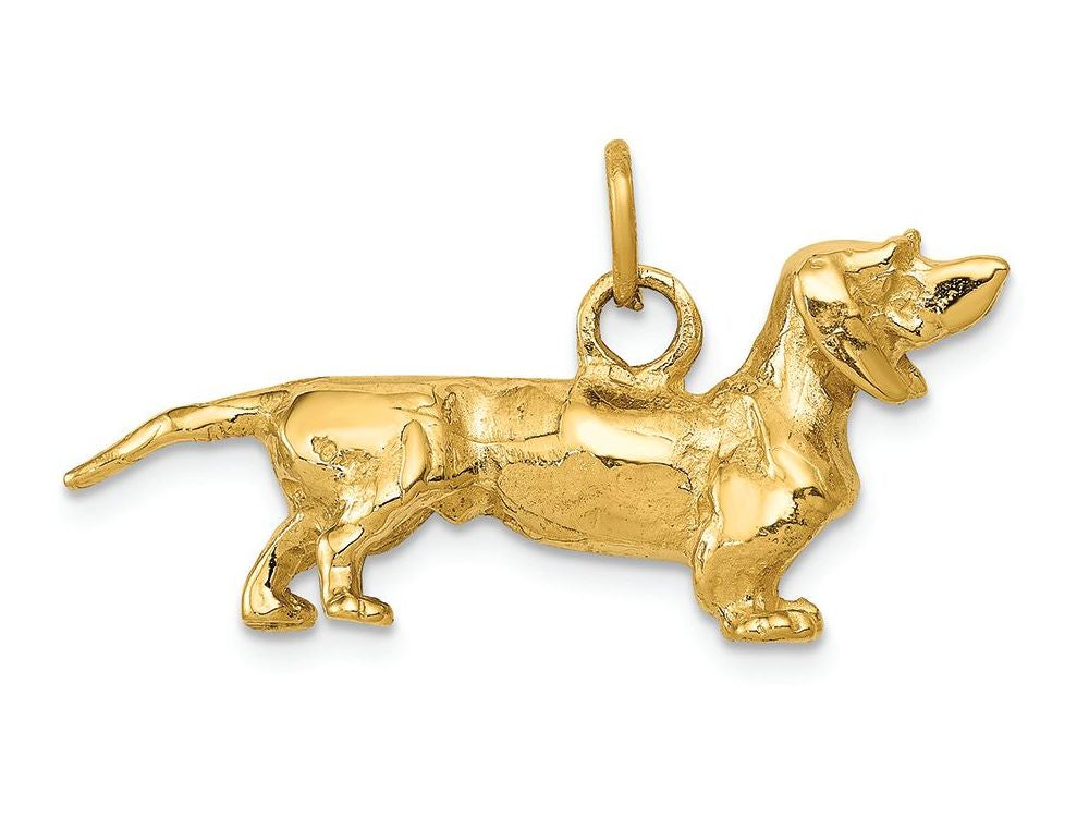 FJC Finejewelers 14k Yellow Gold Dachshund Dog Charm