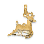 FJC Finejewelers 14k Yellow Gold Polished Reindeer Charm