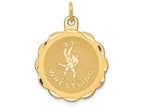 FJC Finejewelers 14k Yellow Gold Wrestling Disc Charm