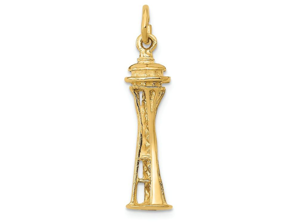 FJC Finejewelers 14k Yellow Gold Seattle Tower Charm