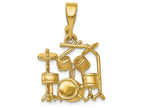 FJC Finejewelers 14k Yellow Gold Drum Set Charm