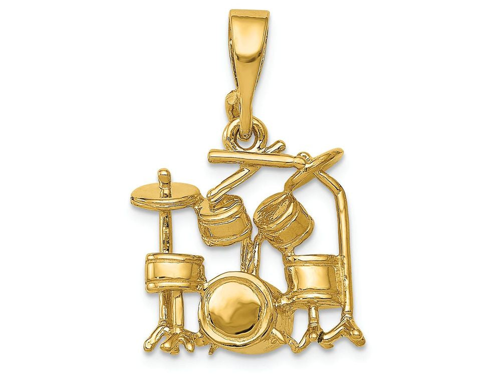 FJC Finejewelers 14k Yellow Gold Drum Set Charm