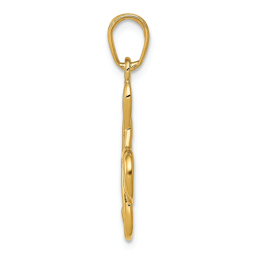 FJC Finejewelers 14k Yellow Gold 3d Clef Note Charm