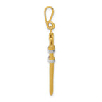 FJC Finejewelers 14k Yellow Gold with Rhodium 3d Pipe Wrench Charm
