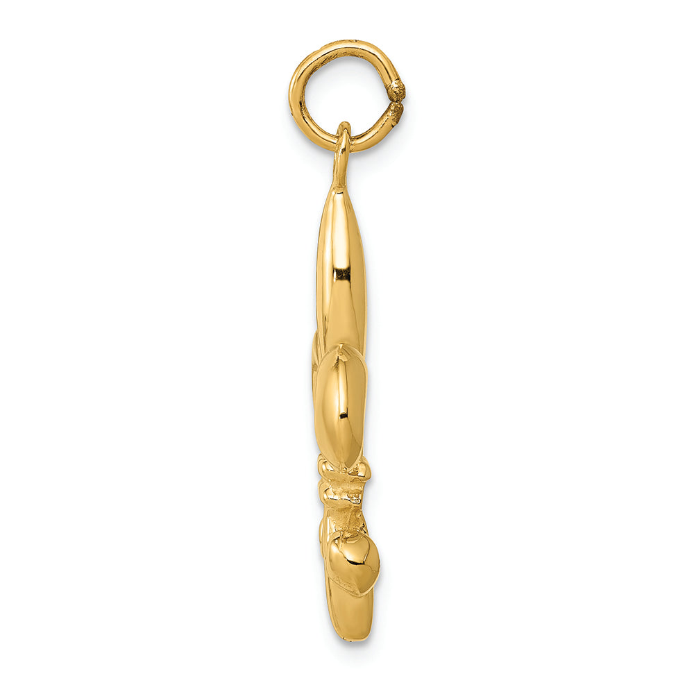 FJC Finejewelers 14k Yellow Gold Fleur De Lis Charm
