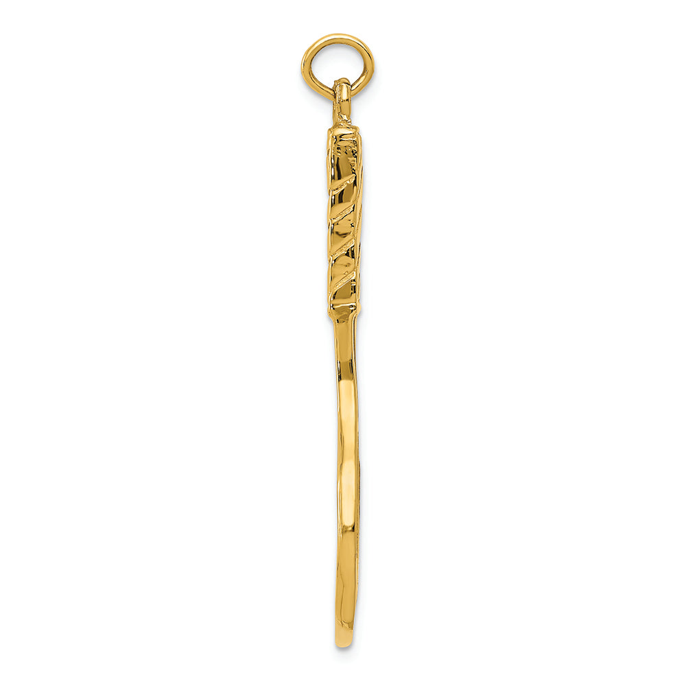 FJC Finejewelers 14k Yellow Gold Tennis Racquet Charm