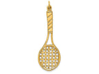 FJC Finejewelers 14k Yellow Gold Tennis Racquet Charm