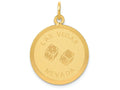 FJC Finejewelers 14k Yellow Gold Las Vegas Disc Charm