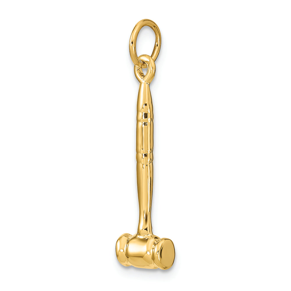 FJC Finejewelers 14k Yellow Gold 3d Gavel Charm