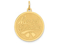 FJC Finejewelers 14k Yellow Gold Merry Christmas Disc Charm