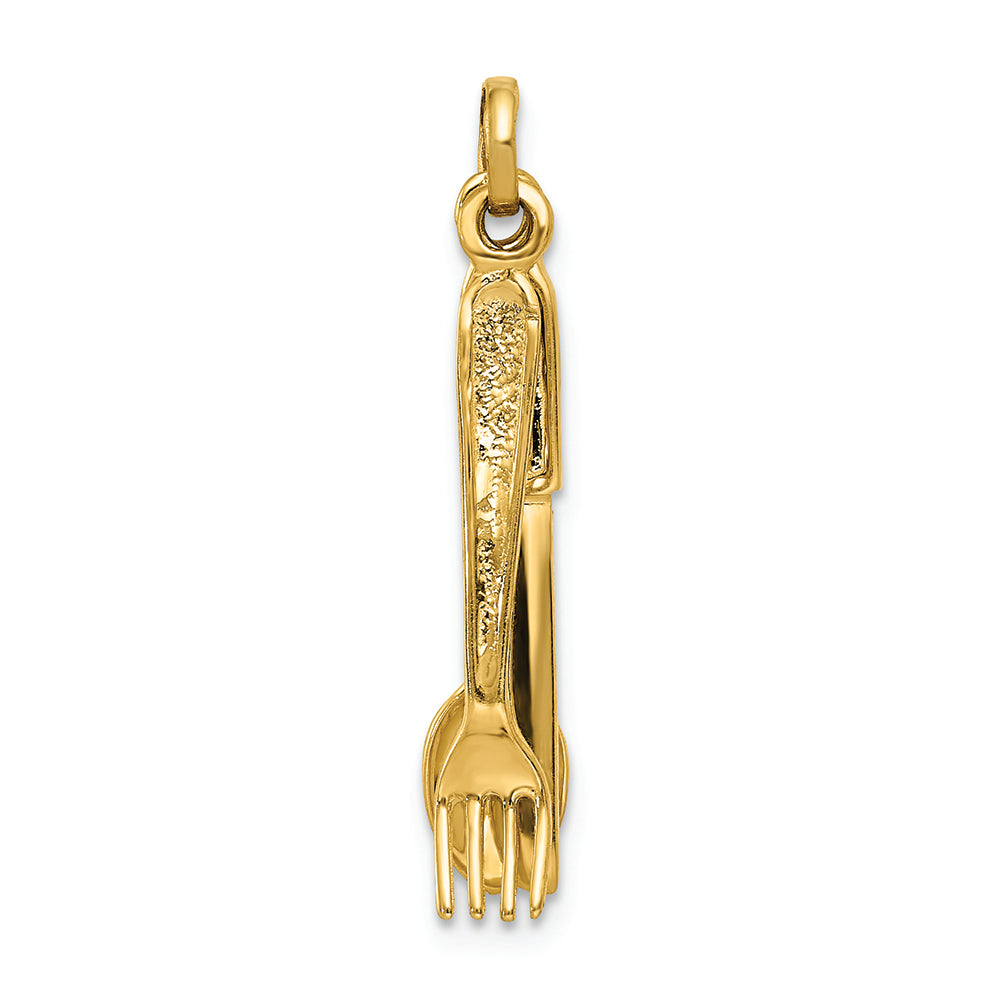 FJC Finejewelers 14k Yellow Gold Knife  Fork Spoon Charm