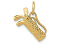 FJC Finejewelers 14k Yellow Gold 3d Golf Bag Charm