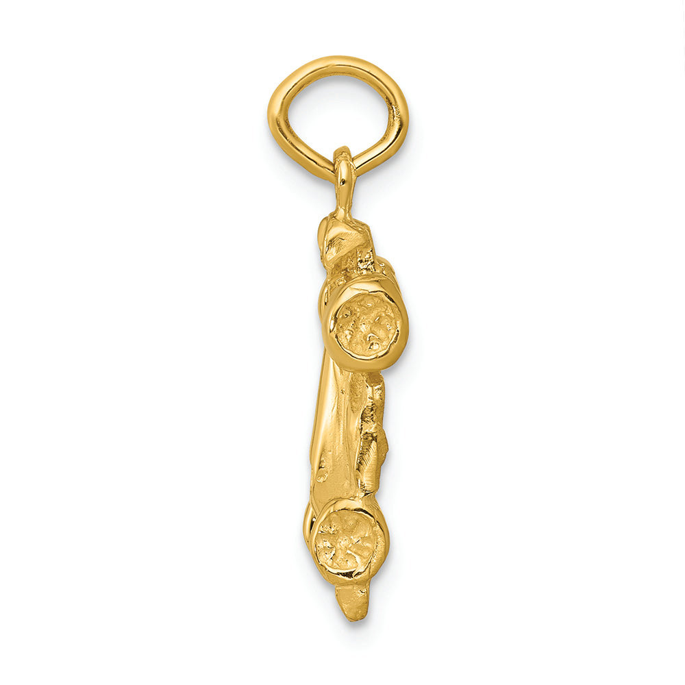 FJC Finejewelers 14k Yellow Gold 3d Race Car Charm