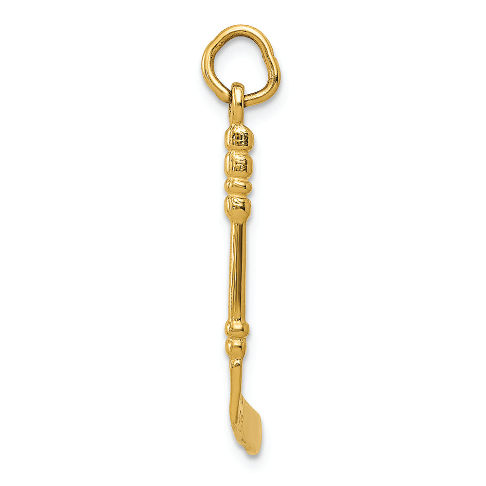 FJC Finejewelers 14k Yellow Gold Hockey Stick with Enamel Charm