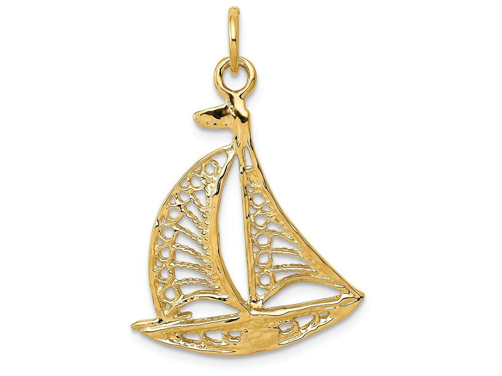 FJC Finejewelers 14k Yellow Gold Sailboat Charm