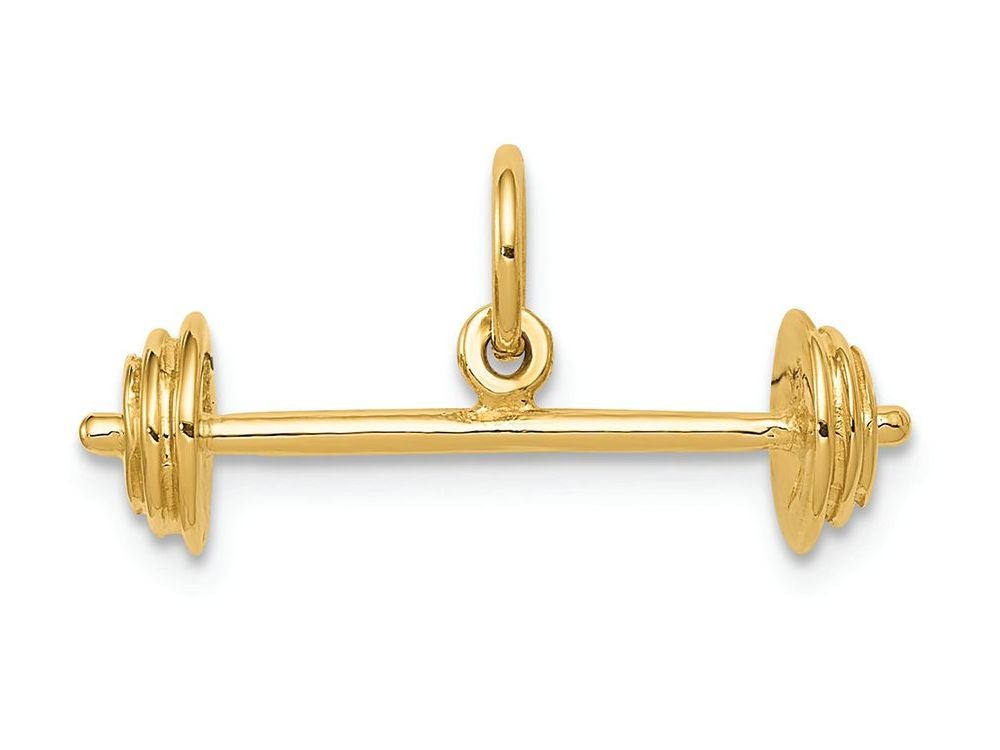 FJC Finejewelers 14k Yellow Gold Barbell Charm