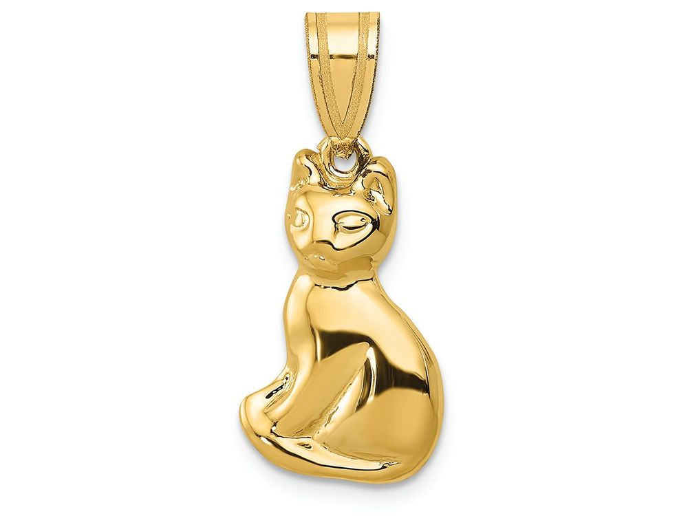 FJC Finejewelers 14k Yellow Gold Cat Charm