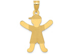 FJC Finejewelers 14k Yellow Gold Laser Polished Boy with Hat Charm