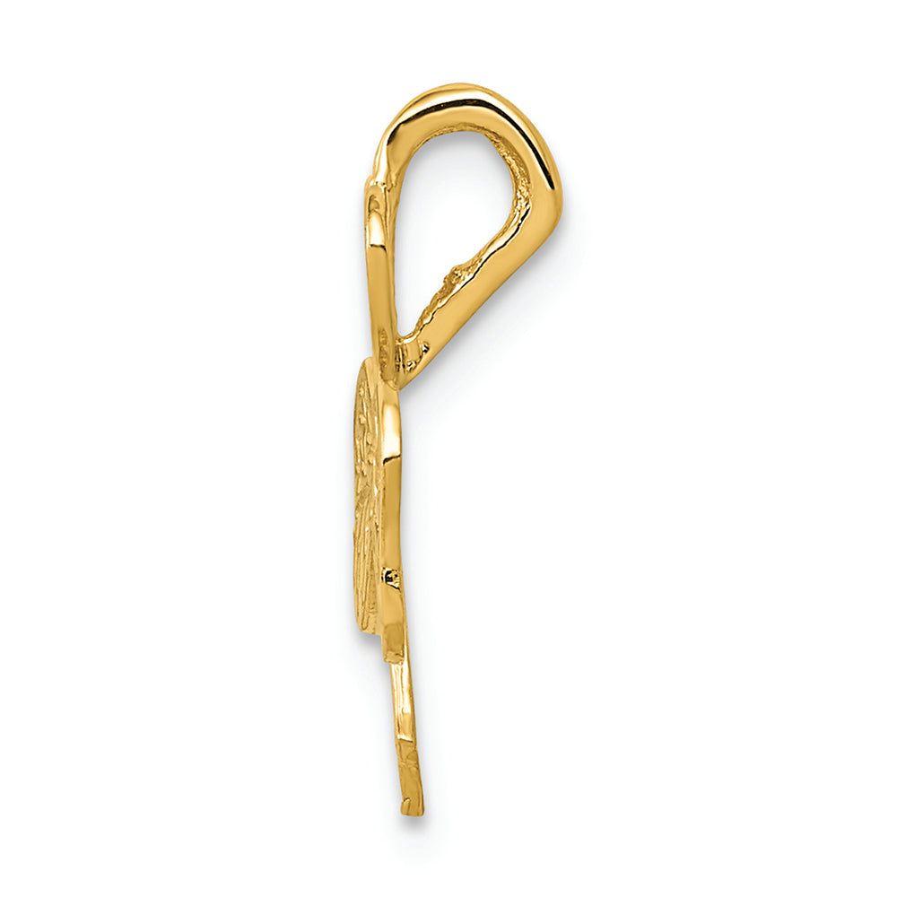 FJC Finejewelers 14k Yellow Gold Shamrock Chain Slide Charm