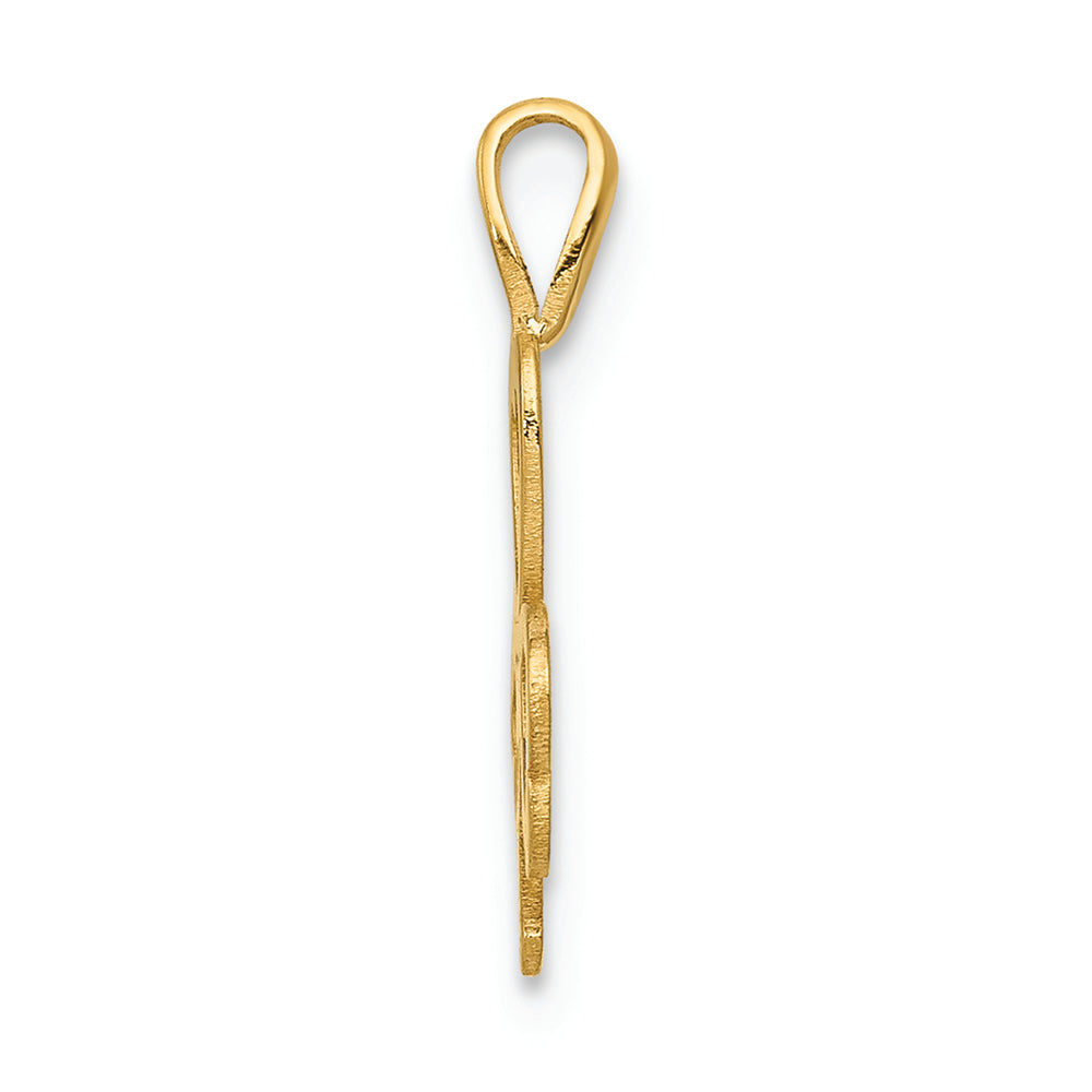 FJC Finejewelers 14k Yellow Gold Heart Clover Charm