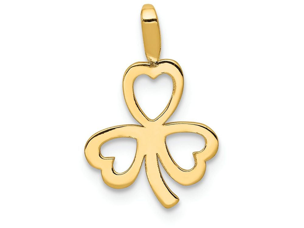 FJC Finejewelers 14k Yellow Gold Heart Clover Charm