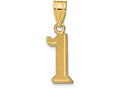 FJC Finejewelers 14k Yellow Gold Polished Etched Number 1 Charm