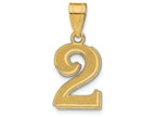 FJC Finejewelers 14k Yellow Gold Polished Etched Number 2 Charm