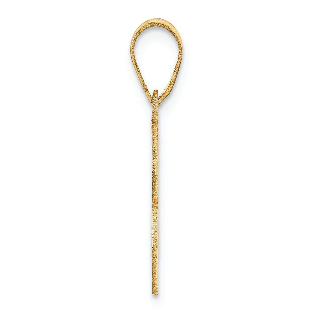 FJC Finejewelers 14k Yellow Gold Polished Etched Number 3 Charm