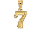 FJC Finejewelers 14k Yellow Gold Polished Etched Number 7 Charm