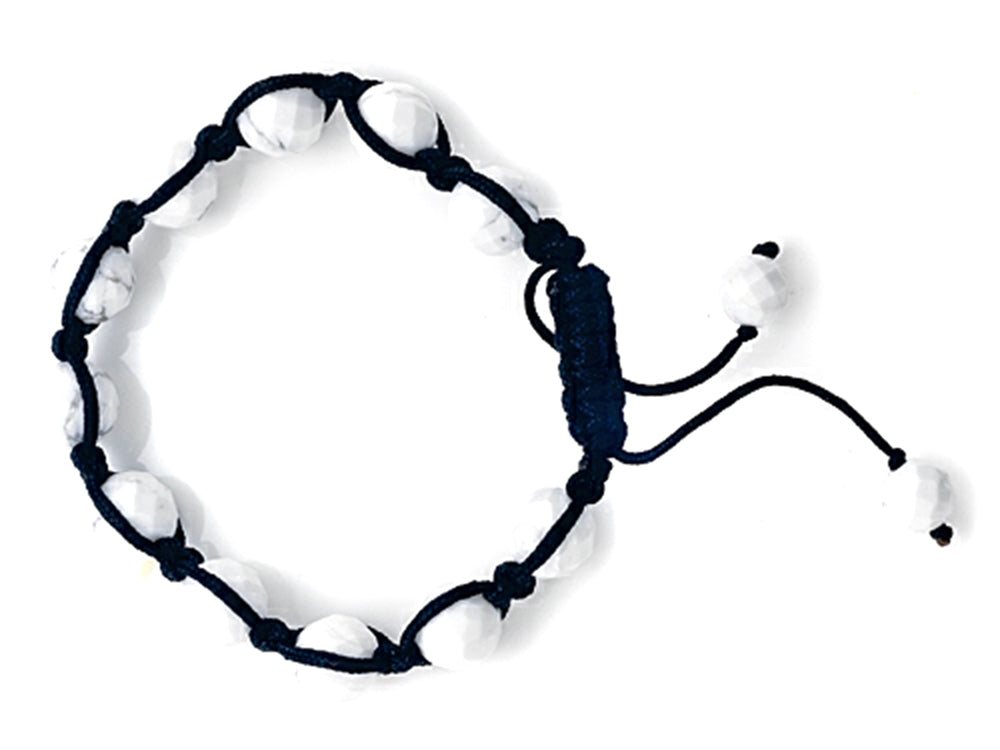 Finejewelers Adjustable Genuine Howlite Thread Bracelet