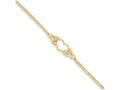 FJC Finejewelers 10 Inch 14k Yellow Gold Polished Antiqued Heart Anklet
