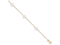 FJC Finejewelers 9 Inch 14k 9 Inch Pearl Anklet (Smaller Ankles)