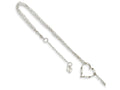 FJC Finejewelers 9 Inch 14k White Gold Double Strand Heart Anklet (Smaller Ankles)