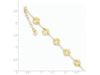 FJC Finejewelers 9 Inch 14k Yellow Gold Adjustable Flower Anklet (Smaller Ankles)