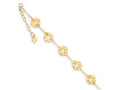 FJC Finejewelers 9 Inch 14k Yellow Gold Adjustable Flower Anklet (Smaller Ankles)