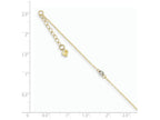 FJC Finejewelers 9 Inch 14 kt Two Tone Gold Mirror Bead Anklet (Smaller Ankles)