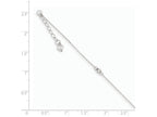 FJC Finejewelers 9 Inch 14k White Gold Mirror Beaded Anklet (Smaller Ankles)