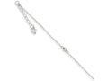 FJC Finejewelers 9 Inch 14k White Gold Mirror Beaded Anklet (Smaller Ankles)