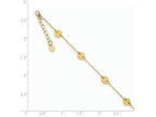 FJC Finejewelers 9 Inch 14k Yellow Gold Polished Disc Adjustable Anklet (Smaller Ankles)