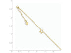 FJC Finejewelers 9 Inch 14k Yellow Gold Adjustable Star Anklet W/1 Extension