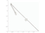 FJC Finejewelers 9 Inch 14k White Gold Adjustable Star Anklet (Smaller Ankles)