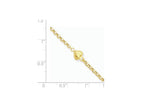 FJC Finejewelers 10 Inch 14k Yellow Gold Puff Heart 9in With 1in Ext Anklet