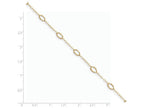 FJC Finejewelers 10 Inch 14k Yellow Gold Oval Shapes 9in With 1in Ext Anklet