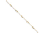FJC Finejewelers 10 Inch 14k Yellow Gold Oval Shapes 9in With 1in Ext Anklet