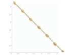 FJC Finejewelers 10 Inch 14k Yellow Gold Puff Rice Bead With 1in Ext Anklet