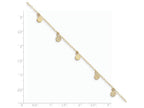 FJC Finejewelers 10 Inch 14k Yellow Gold Hollow Dangle Circle With 1in Ext Anklet